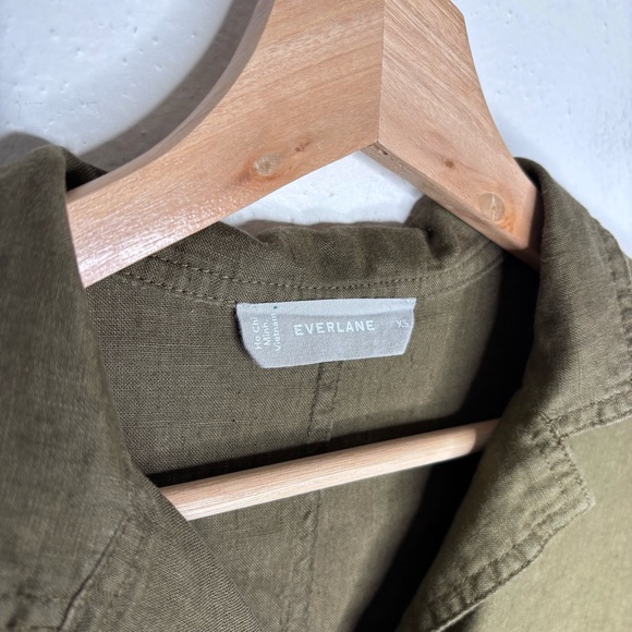 Everlane Linen Workwear Dress Green Size XS EUC - Picture 8 of 10